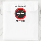 NICHTRAUCHER ALLES QUADRATISCHER AUFKLEBER (Tasche)