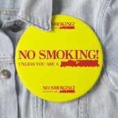 Nichtraucher! Es sei denn Sie ein Dampf-Motor sind Button (Beispiel)