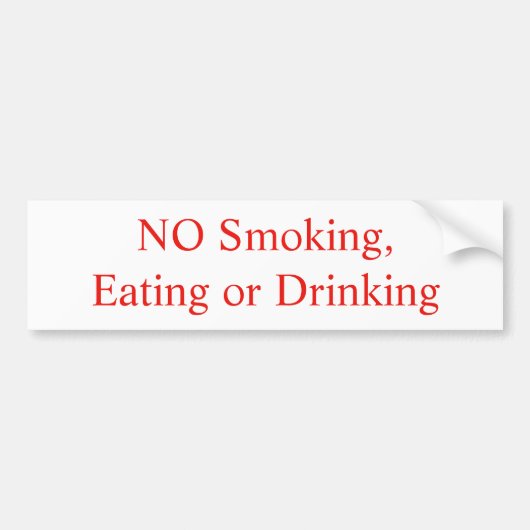 Nichtraucher-, essender oder trinkender Aufkleber Autoaufkleber (Vorne)