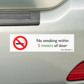 Nichtraucher innerhalb 5 Meter der Tür Autoaufkleber (Auf Auto)