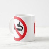 Nichtraucher Kaffeetasse (Vorderseite Links)