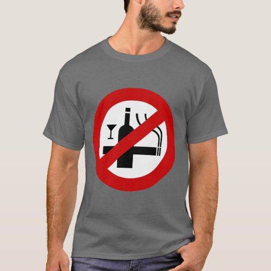 Nichtraucheralkohol ⚠ thailändisches Zeichen ⚠ T-Shirt (Vorderseite)
