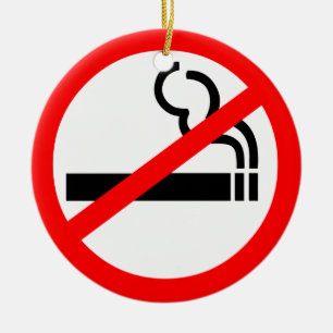 Nichtrauchersymbol Keramik Ornament