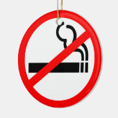 Nichtrauchersymbol Keramik Ornament (Links)