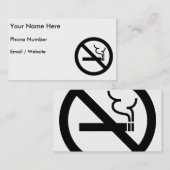 Nichtrauchersymbol Visitenkarte (Vorne/Hinten)