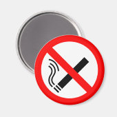 NICHTrauchzeichen - UK Signage Magnet (Vorderseite/Rückseite)