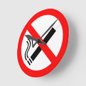 NICHTrauchzeichen - UK Signage Runde Wanduhr (Winkel)