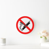 NICHTrauchzeichen - UK Signage Runde Wanduhr (Zuhause)