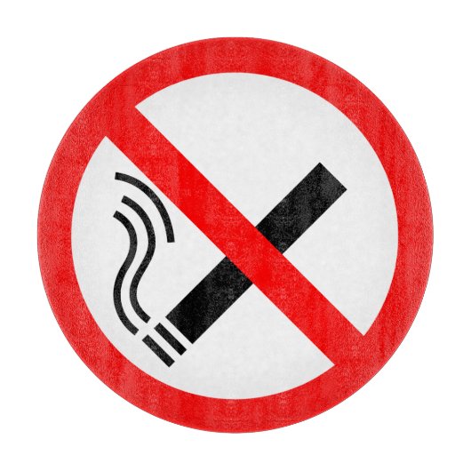 NICHTrauchzeichen - UK Signage Schneidebrett (Vorderseite)