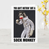 Nichts aber eine Socken-Affegrußkarte Karte (Gelbe Blume)