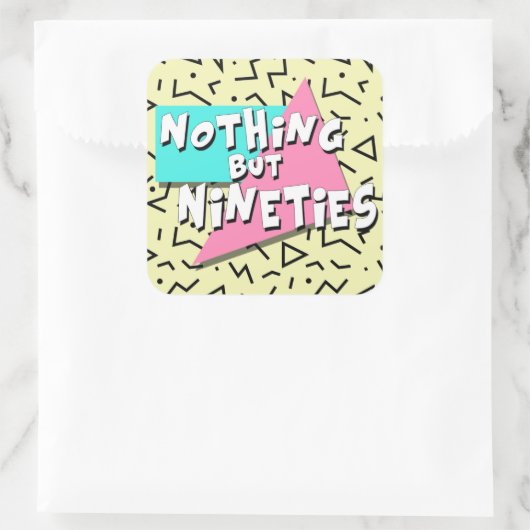 Nichts als 90 - Aufkleber (Tasche)