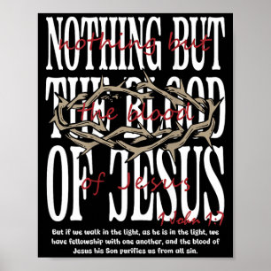 Nichts als das Blut Jesu Christliche Bibel auf Poster