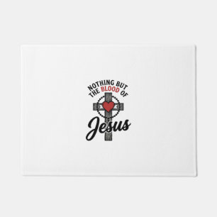 Nichts als das Blut Jesu Vintage-Kreuz-Shirt Fußmatte