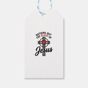 Nichts als das Blut Jesu Vintage-Kreuz-Shirt Geschenkanhänger