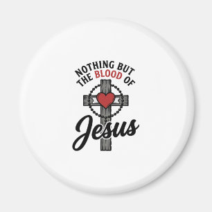 Nichts als das Blut Jesu Vintage-Kreuz-Shirt Magnet