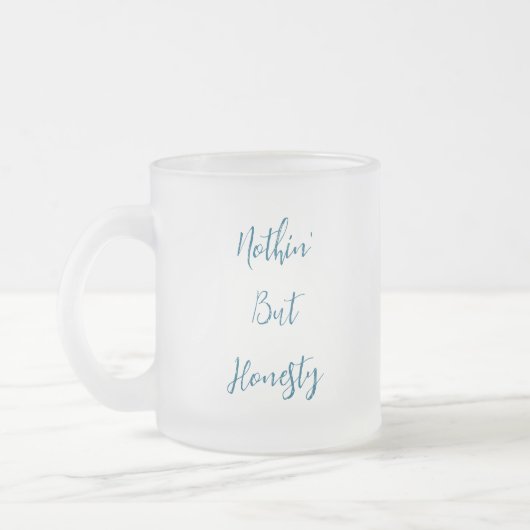 Nichts als Ehrlichkeit Mattglastasse (Links)