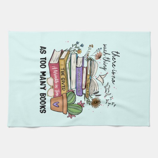 Nichts als zu viele Bücher Geschirrtuch (Horizontal)
