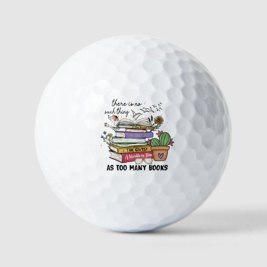 Nichts als zu viele Bücher Golfball (Vorderseite)