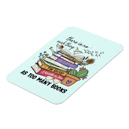 Nichts als zu viele Bücher Magnet (Linke Seite)