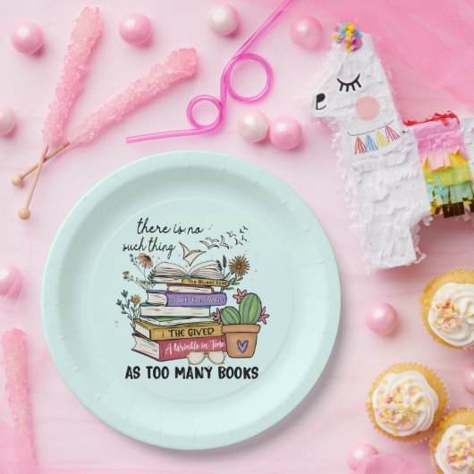 Nichts als zu viele Bücher Pappteller (Party)