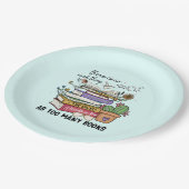 Nichts als zu viele Bücher Pappteller (Schrägansicht)