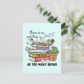 Nichts als zu viele Bücher Postkarte (Stehend Vorderseite)