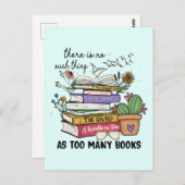 Nichts als zu viele Bücher Postkarte (Vorne/Hinten)