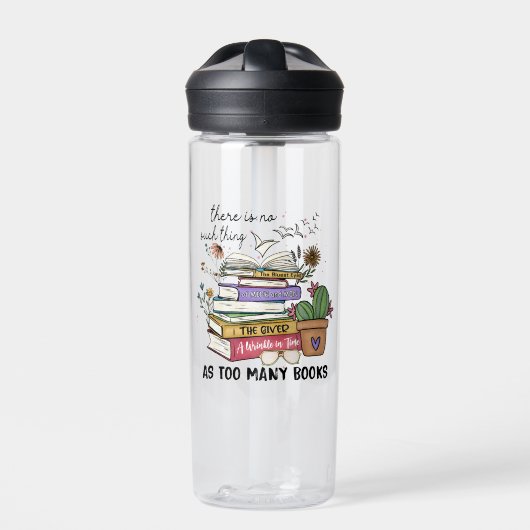 Nichts als zu viele Bücher Trinkflasche (Vorderseite)