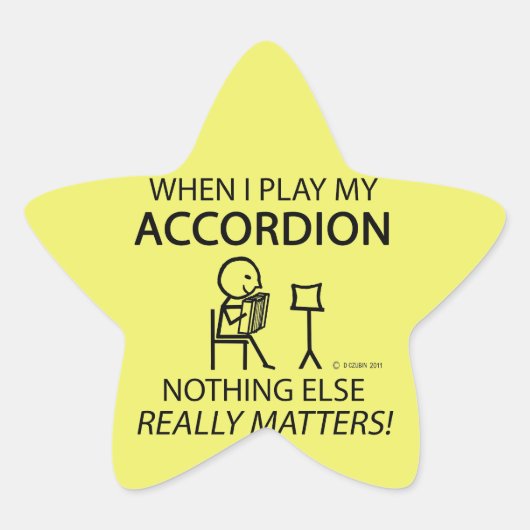 Nichts anderes zählt Accordion Star Sticker (Vorderseite)