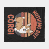 Nichts außer Corgi Fleecedecke (Vorderseite (Horizontal))