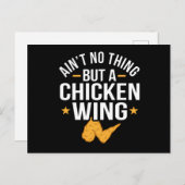 Nichts außer einem Hühnerflügel-Spaß gebraten Postkarte (Vorne/Hinten)