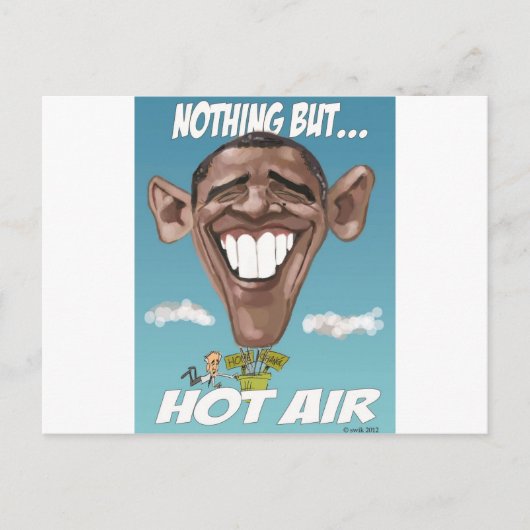 Nichts außer Hot Air Obama Ballon Postkarte (Vorderseite)