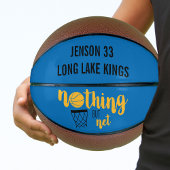 Nichts außer Net Blue und Yellow Personalisiert Basketball
