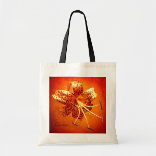 "Nichts Bashful" Tiger-Lilien-kundenspezifische Tragetasche