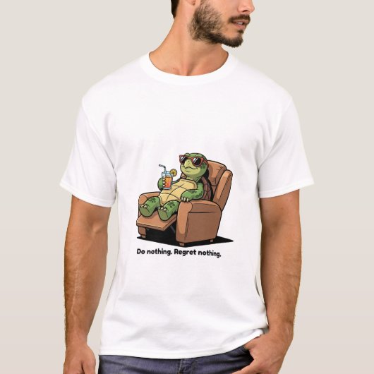 Nichts bereuen den einfachen T - Shirt von Männern (Vorderseite)