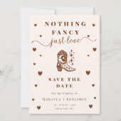 Nichts Besonderes, einfach Liebe Rustikale Western Save The Date (Vorderseite)