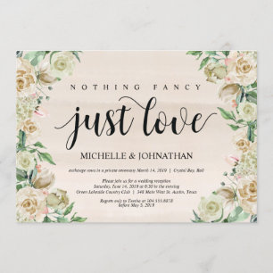 nichts Besonderes, Flitterwochen-Empfangs-Einladun Einladung