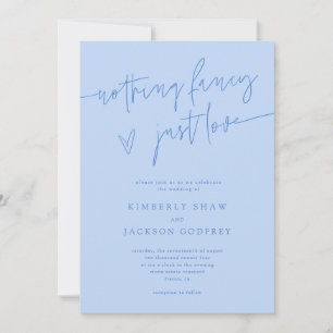 Nichts Besonderes, nur Liebe Eisblaue Hochzeit Einladung