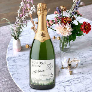 Nichts Besonderes, nur Liebe Elegante Hochzeit Schaumweinetikett