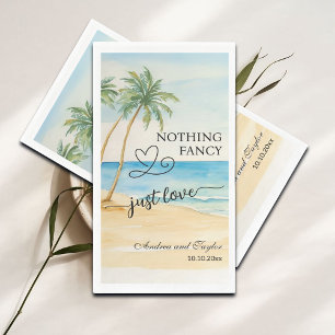 Nichts Besonderes, nur Liebe Elegante Hochzeit Serviette
