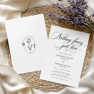 Nichts Besonderes, nur Liebe Elegante Minimal-Hoch Einladung