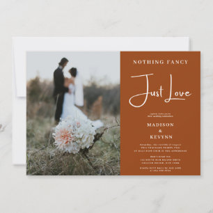 Nichts Besonderes, nur Liebe Elopement-Foto-Einlad Einladung