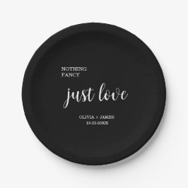 Nichts Besonderes, nur Liebe Hochzeit Pappteller