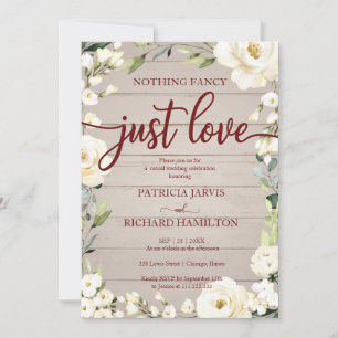 Nichts Besonderes, nur Liebe Hochzeit Rustikale Bl Einladung