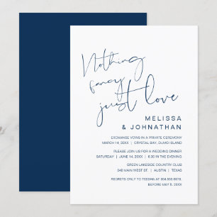 Nichts Besonderes, nur Liebe, Hochzeits-Elopement Einladung