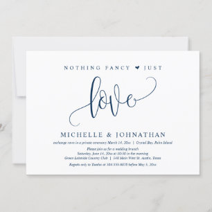 Nichts Besonderes, nur Liebe, Hochzeits-Elopement Einladung