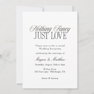 Nichts Besonderes, Nur Liebe Hochzeitsempfang Einladung