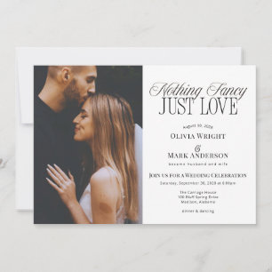 Nichts Besonderes, nur Liebe Hochzeitsempfang Einladung