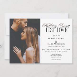Nichts Besonderes, nur Liebe Hochzeitsempfang Einladung