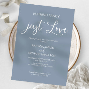 Nichts Besonderes, nur Liebe Intime Hochzeit Einladung